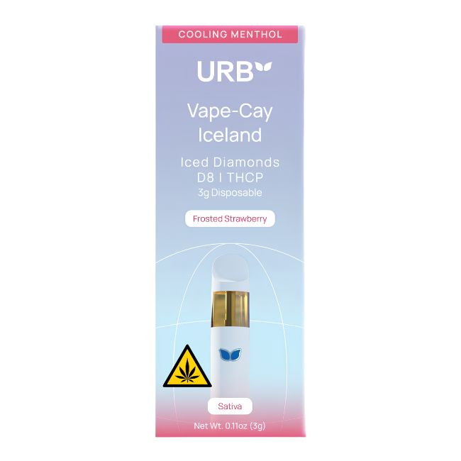 URB VAPE-CAY ICELAND THCA ICED DIAMONDS 3GM DISPO 6CT/ BOX