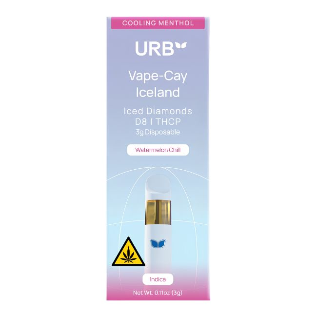 URB VAPE-CAY ICELAND THCA ICED DIAMONDS 3GM DISPO 6CT/ BOX