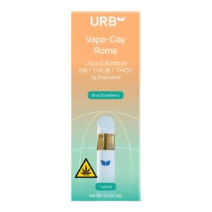 URB VAPE-CAY ROME LIQUID BADDER (D8+THC-B+THC-P) 3GM DISPO 6CT/ BOX URB VAPE-CAY ROME LIQUID BADDER (D8+THC-B+THC-P) 3GM DISPO 6CT/ BOX