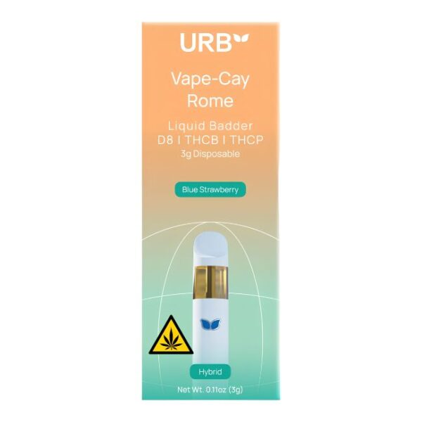 URB VAPE-CAY ROME LIQUID BADDER (D8+THC-B+THC-P) 3GM DISPO 6CT/ BOX