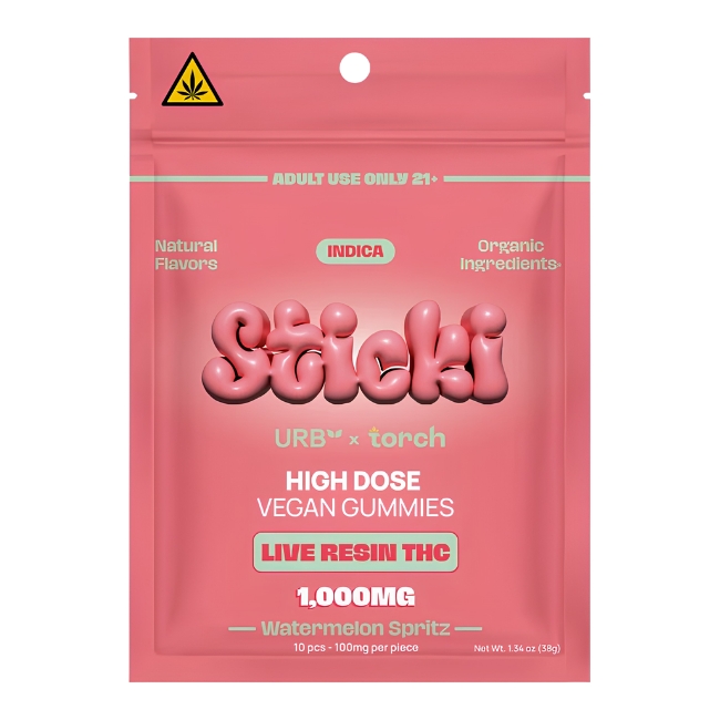 URB X TORCH STICKI LIVE RESIN THC HIGH DOSE VEGAN 1,000MG GUMMIES 10CT 6PK/ DISPLAY