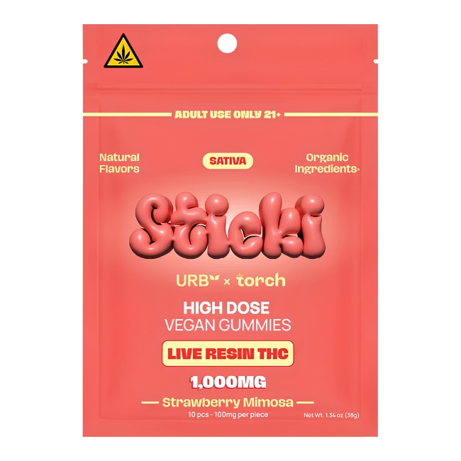 URB X TORCH STICKI LIVE RESIN THC HIGH DOSE VEGAN 1,000MG GUMMIES 10CT 6PK/ DISPLAY