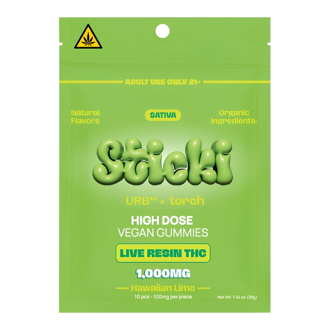 URB X TORCH STICKI LIVE RESIN THC HIGH DOSE VEGAN 1,000MG GUMMIES 10CT 6PK/ DISPLAY