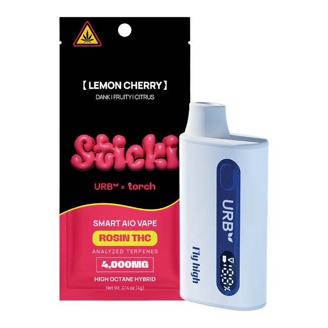 URB X TORCH STICKI ROSIN THC SMART AIO VAPE 4GM DISPO 6CT/ BOX