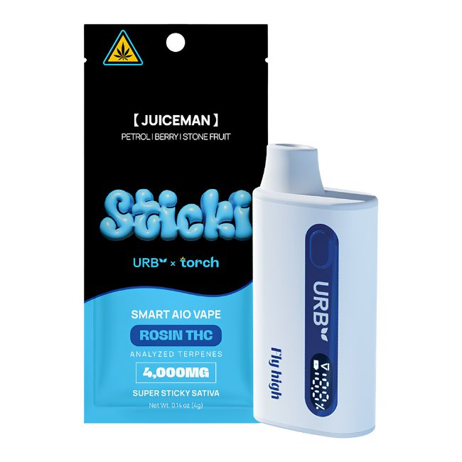 URB X TORCH STICKI ROSIN THC SMART AIO VAPE 4GM DISPO 6CT/ BOX
