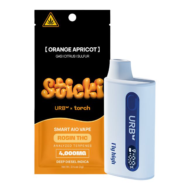 URB X TORCH STICKI ROSIN THC SMART AIO VAPE 4GM DISPO 6CT/ BOX