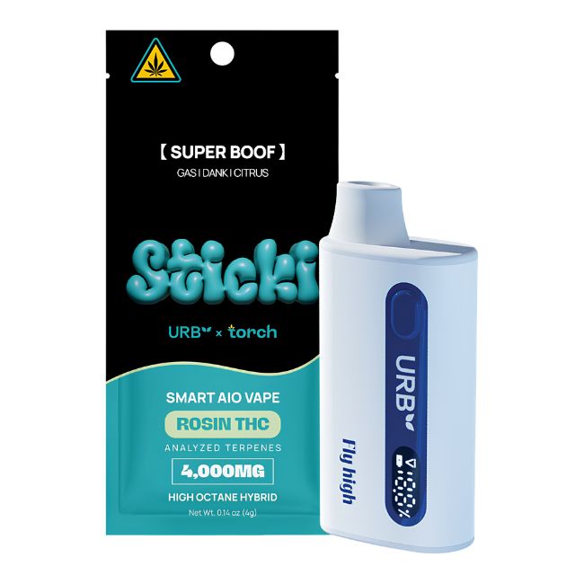 URB X TORCH STICKI ROSIN THC SMART AIO VAPE 4GM DISPO 6CT/ BOX