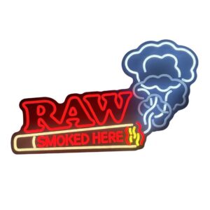 W10801 LED SIGN RAW SMOKED HERE (760* 454* 16MM)