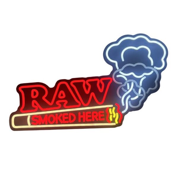 LED SIGN RAW SMOKED HERE (760* 454* 16MM)