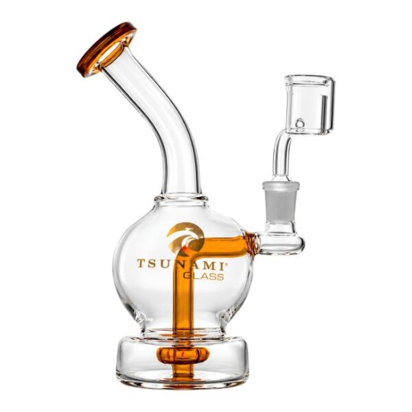 TSUNAMI GLASS 8'' FANCY GLOBE DESIGN WATER PIPE